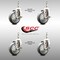 Service Caster 4 Inch 316SS Thermoplastic Rubber Swivel 3/8 Inch Threaded Stem Caster Set Brake SCC-SS316TS20S414-TPRB-TLB-381615-4 - alternate 4